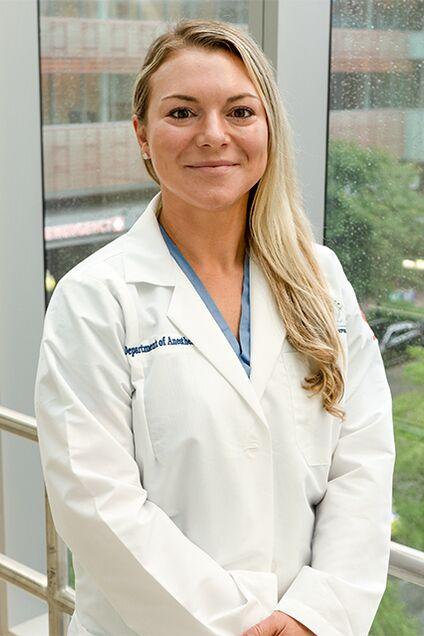 Headshot of Hillary McNamara, DNP, nurse anesthetist at Boston Medical Center
