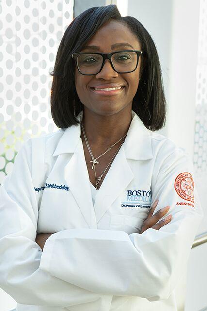 Headshot of Rachel A. Achu-Lopes, MD, anesthesiologist at Boston Medical Center