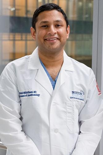 Headshot of Nikhil Mikkilineni, MD, anesthesiologist at Boston Medical Center