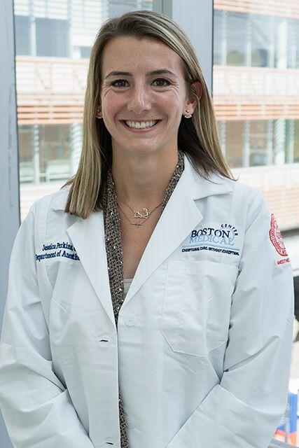 Headshot of Jessica L. Perkins, MS, CRNA, nurse anesthetist at Boston Medical Center