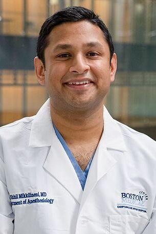 Headshot of Nikhil Mikkilineni, MD, anesthesiologist at Boston Medical Center